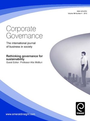 cover image of Corporate Governance, Volume 10, Issue 1